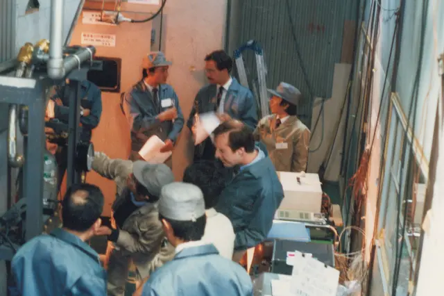 ハロン1301消火設備のUL規格認証試験または立ち会い検査の様子